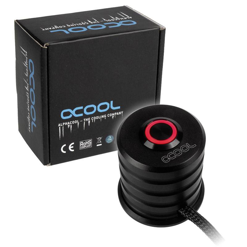 Alphacool 17434 Câble avec bouton d'alimentation noir, rouge