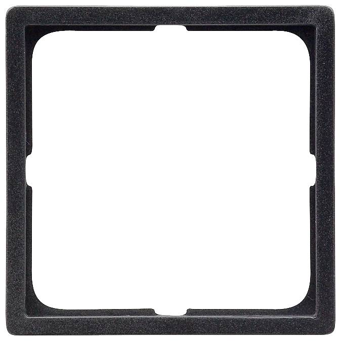 Un cadre carré noir vide sur un fond blanc.