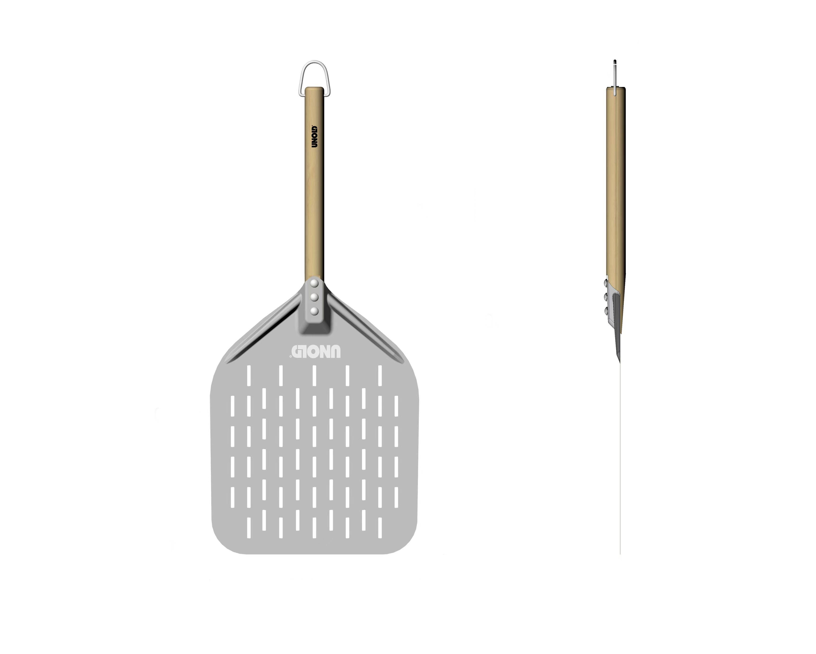 Unold 6991620 Pelle à pizza aluminium, bois