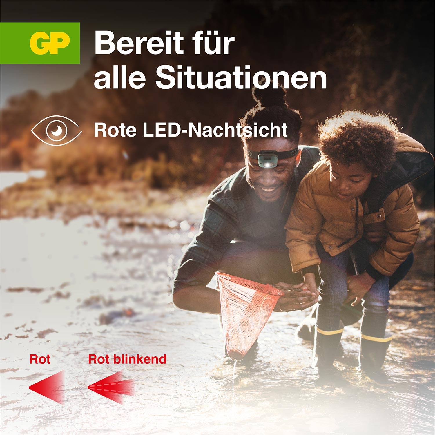 Lampe frontale LED GP Discovery GPDISHLCH44BL058 à pile(s) 300 lm 36 h GPDISHLCH44BL058