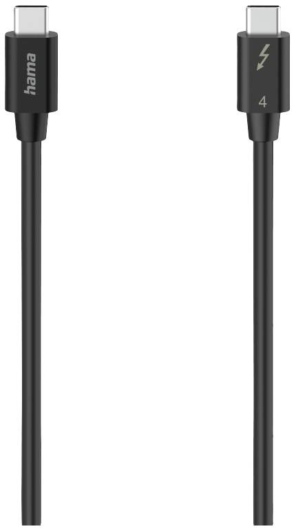 Câble de raccordement Hama Thunderbolt Fiche mâle Thunderbolt® (USB-C™), Fiche mâle Thunderbolt® (USB-C™) 0.8 m noir 00200659