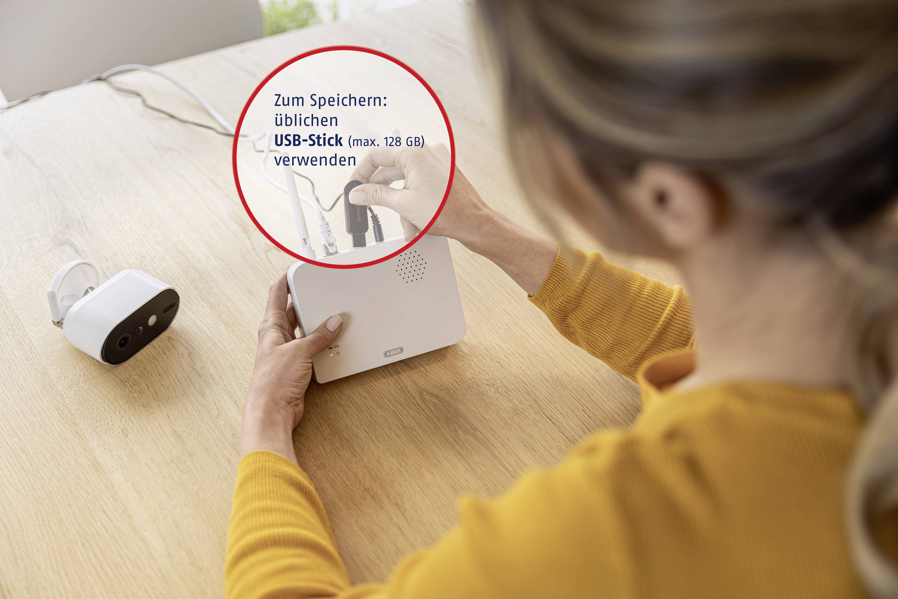 ABUS PPIC91000 Ethernet, Wi-Fi IP-Set pour caméra de surveillance4 canaux1920 x 1080 pixels