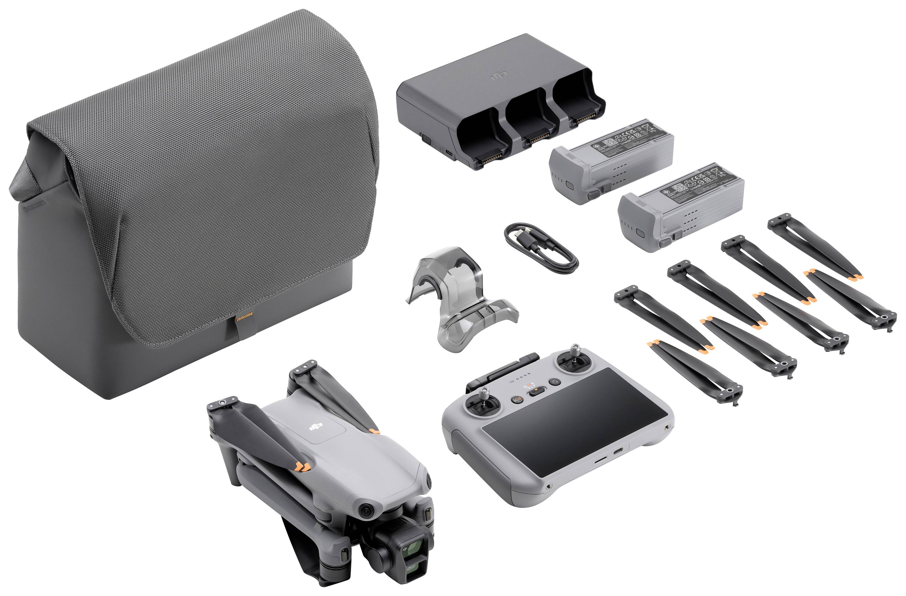 DJI Air 3 Fly More Combo (RC2) avec Smart Controller Drone quadricoptère prêt à voler (RtF) Prise de vue double, professionnel