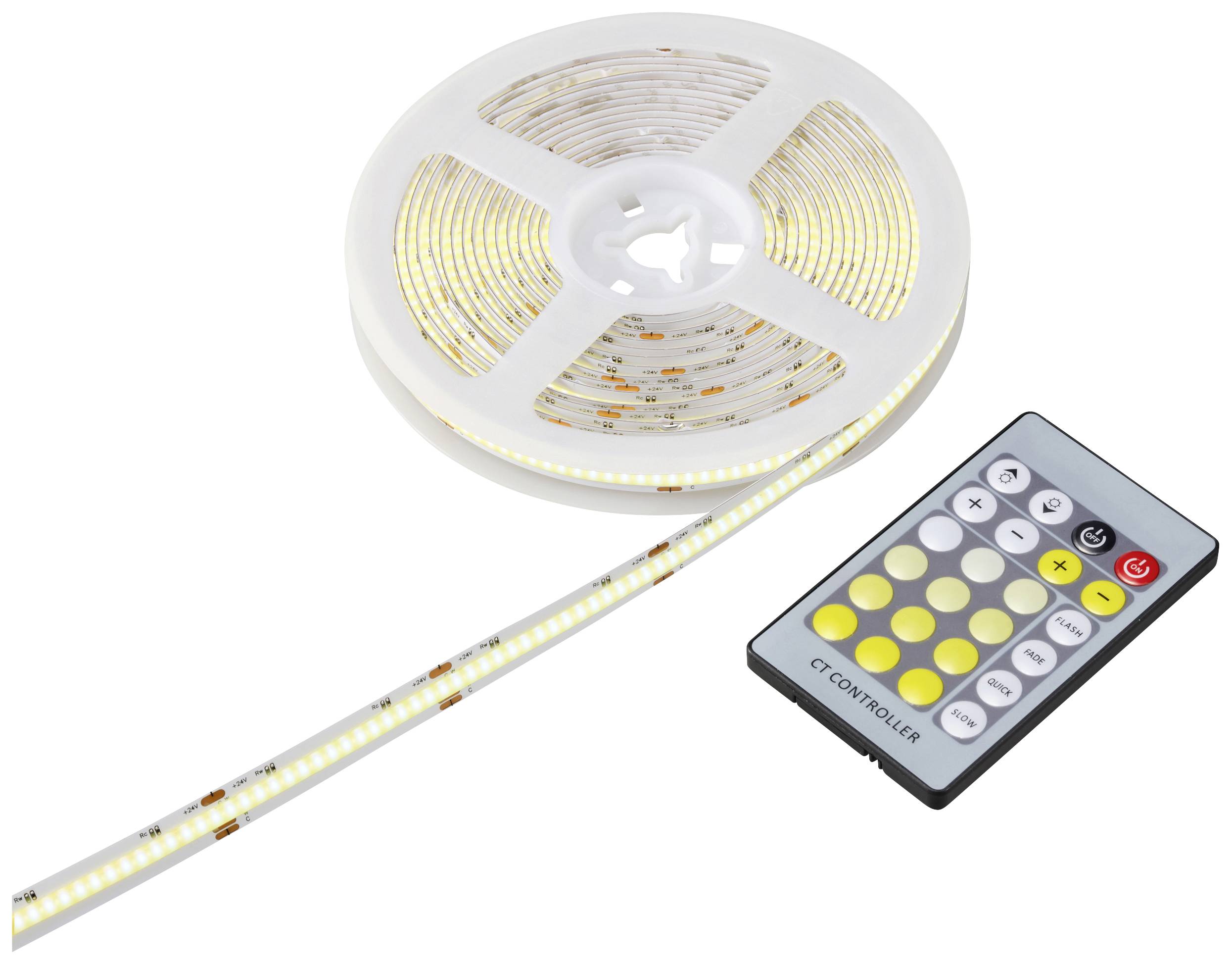 Sygonix SY-5773492 Ruban LED (Set complet) avec connecteur mâle 230 V 5 m blanc chaud à blanc lumière du jour 1 pc(s)