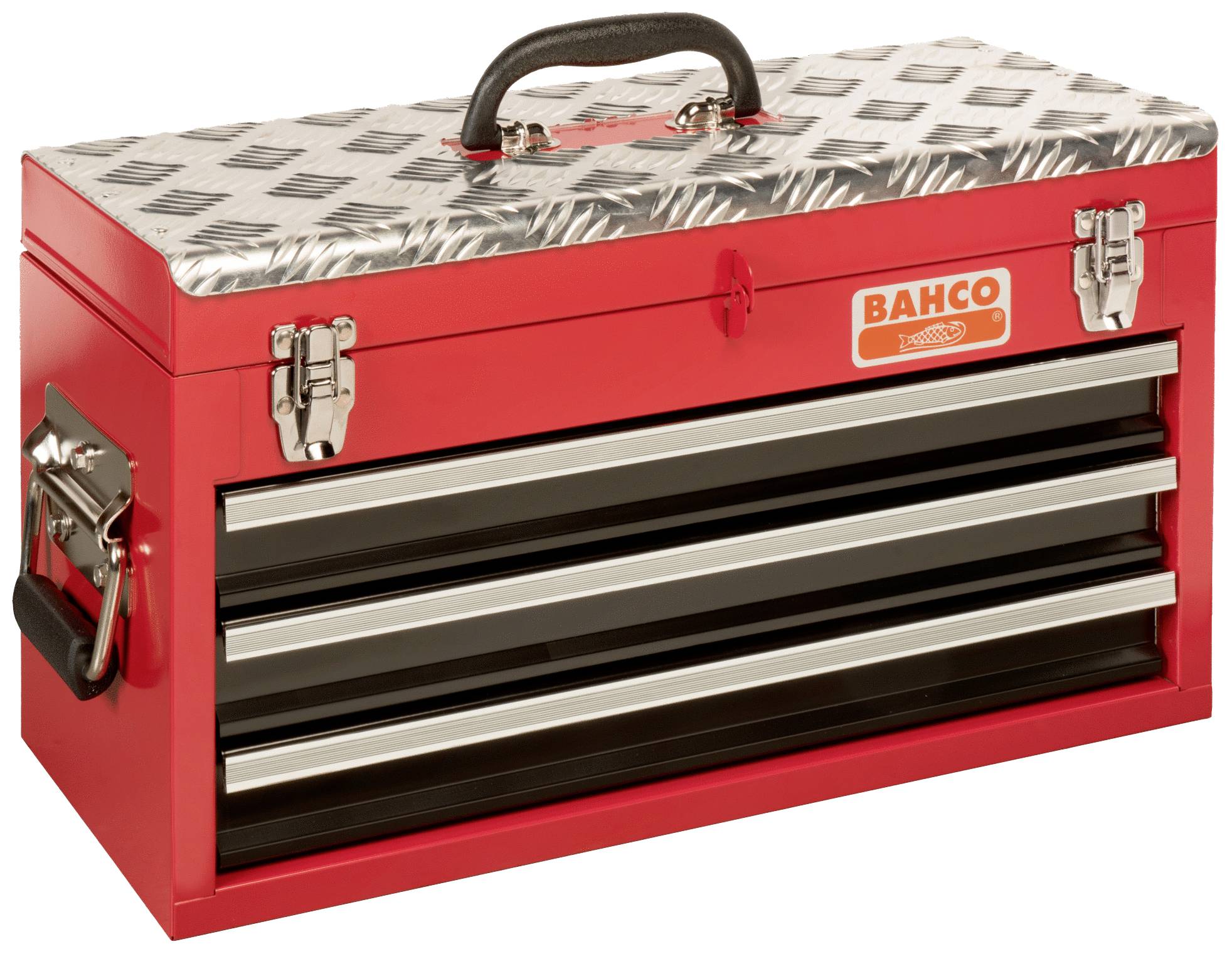 Bahco 1484THD3RB Boîte à outils vide métal rouge/noir, métal
