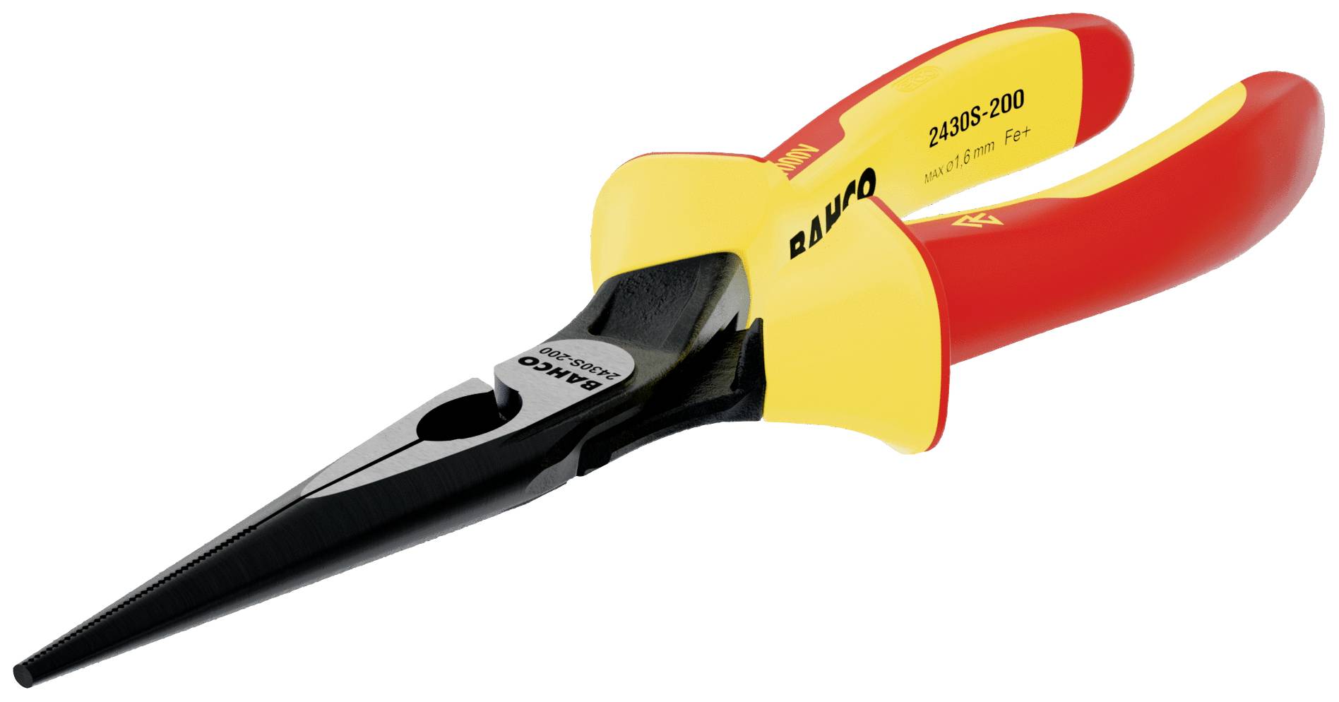 Bahco 2430 S-200 VDE Pince plate à becs ronds 200 mm