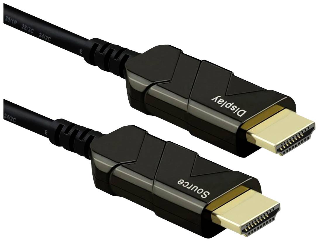 Câble de raccordement Roline HDMI Fiche mâle HDMI-A 50 m noir 14.01.3484 8K UHD Câble HDMI