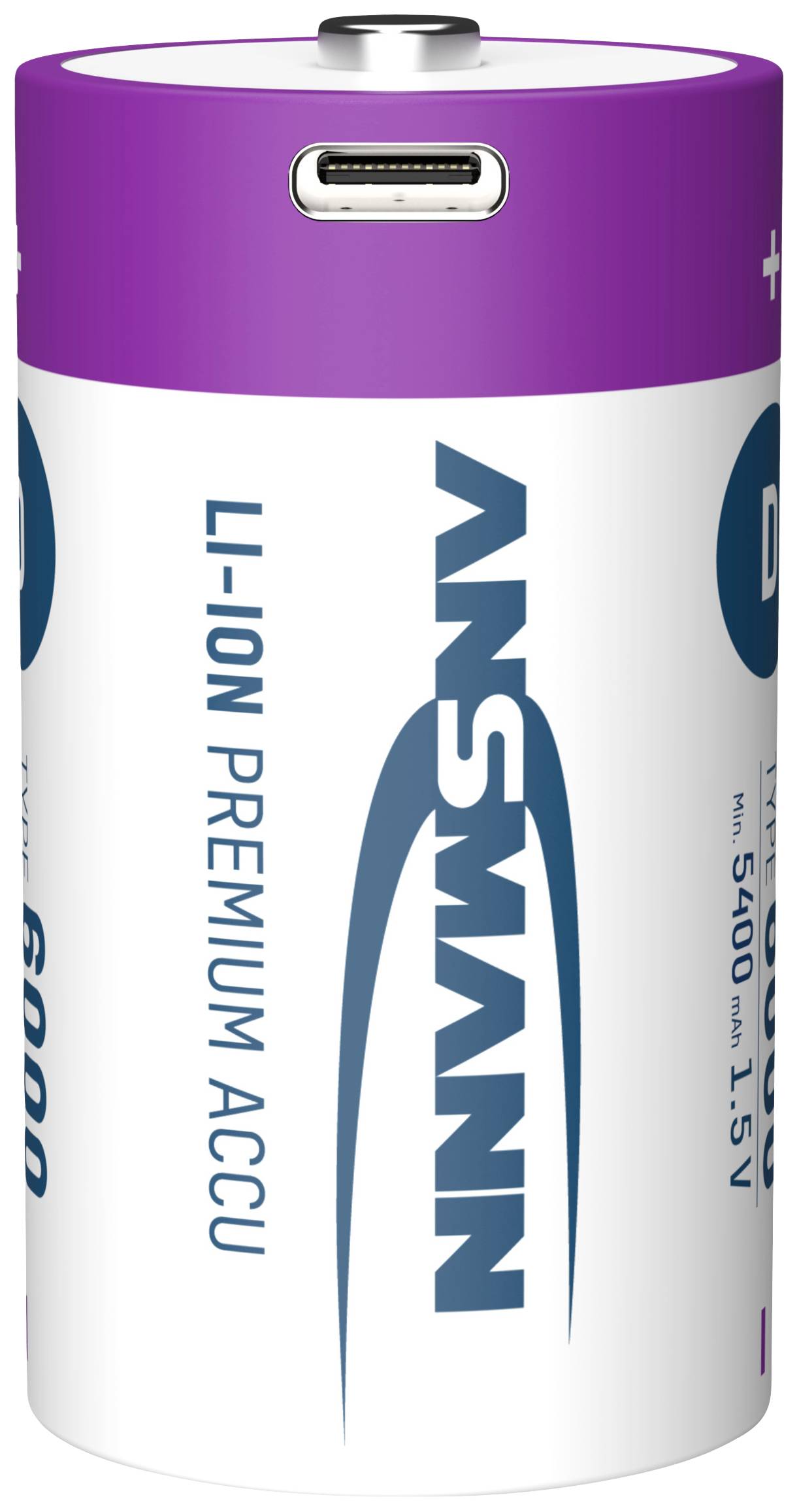 Ansmann LR20 USB-C Pile rechargeable LR20 (D) Li-Ion 6000 mAh 1.5 V 2 pc(s)