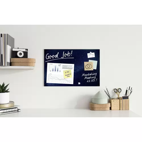 Sigel Tableau en verre magnétique Artverum Galaxy (l x H) 60 cm x 40 cm bleu GL283 Sigel Tableau en verre magnétique Artverum Galaxy (l x H) 60 cm x 40 cm bleu GL283