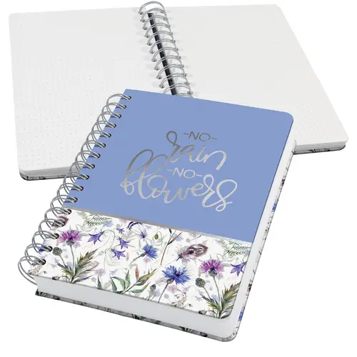 Sigel Jolie Misty Meadows JN619 Carnet à spirales linéature de trame à points (quadrillage à points) violet, bleu, vert Nombre de Sigel Jolie Misty Meadows JN619 Carnet à spirales linéature de trame à points (quadrillage à points) violet, bleu, vert Nombre de