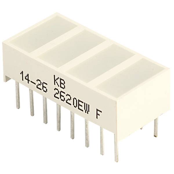 Kingbright KB-2620EW Bargraphe à LED x8 rouge (L x l x H) 20.04 x 9.94 x 6.12 mm