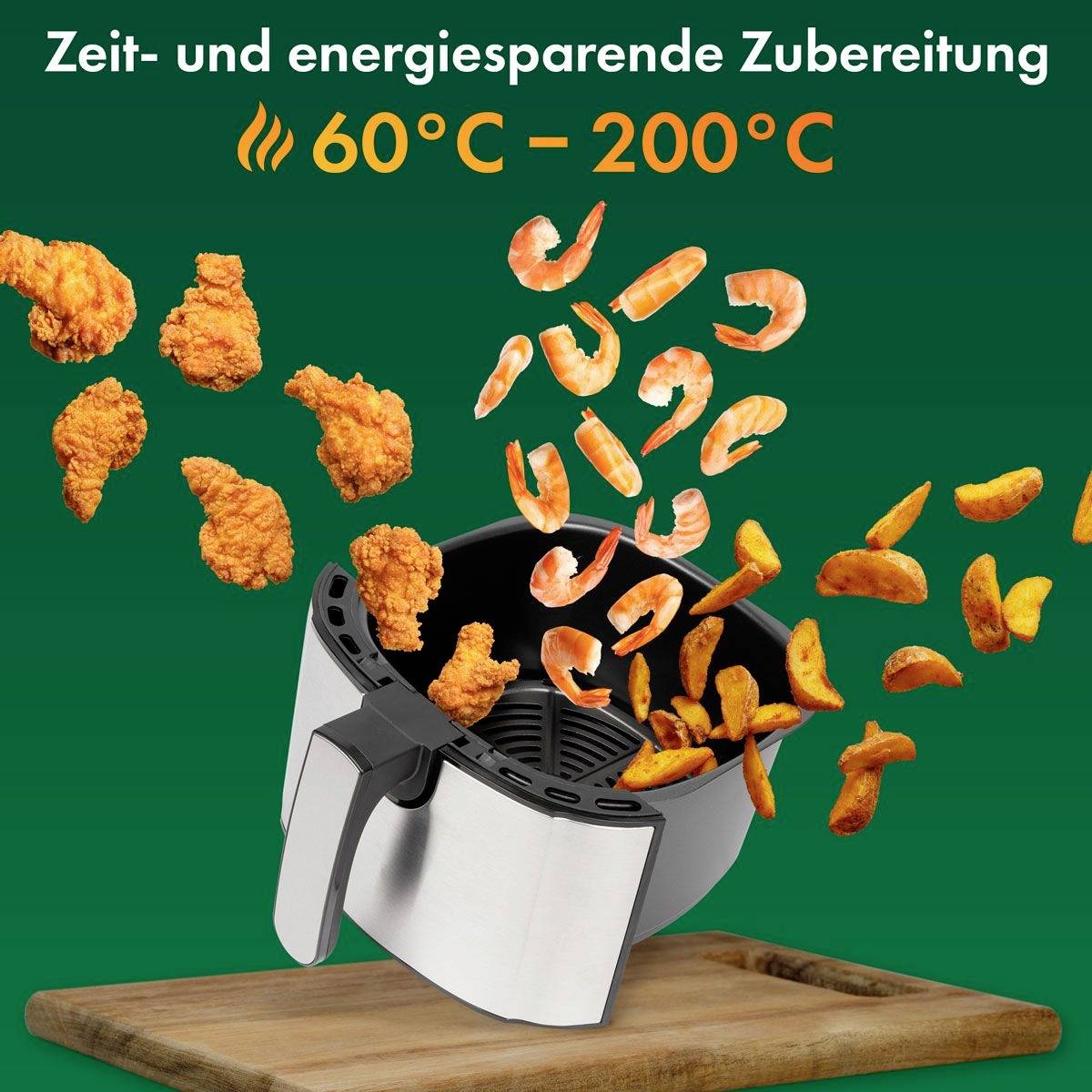 Profi Cook PC-FR 1239 H Friteuse à air chaud 5.5 l acier inoxydable, noir