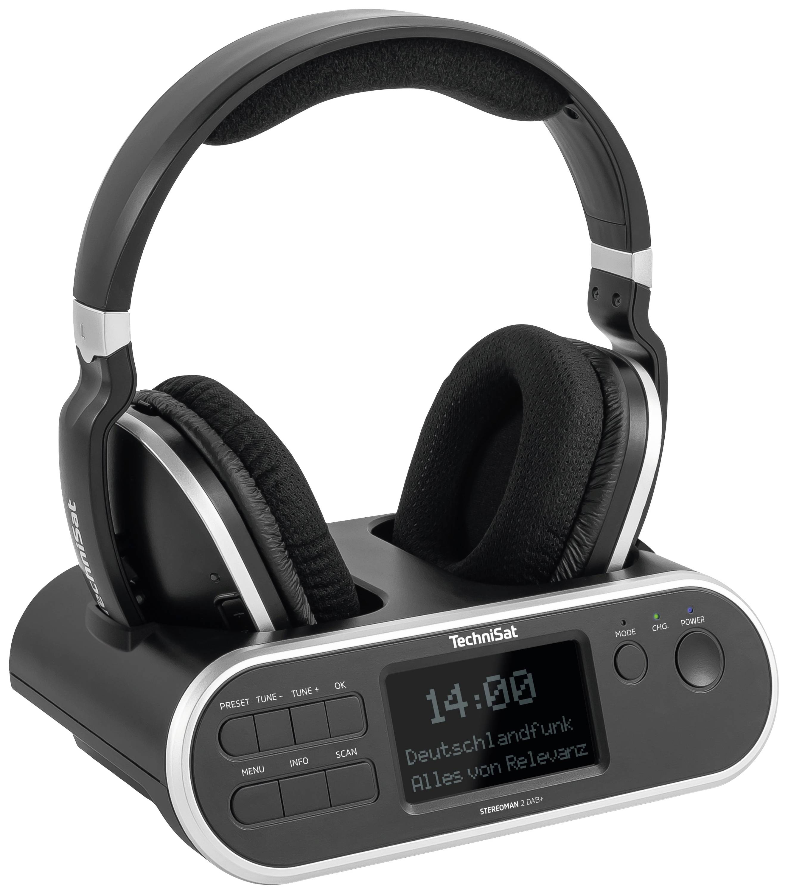 TechniSat Stereoman 2 Radio de table Internet DAB+, FM AUX, DAB+, FM noir