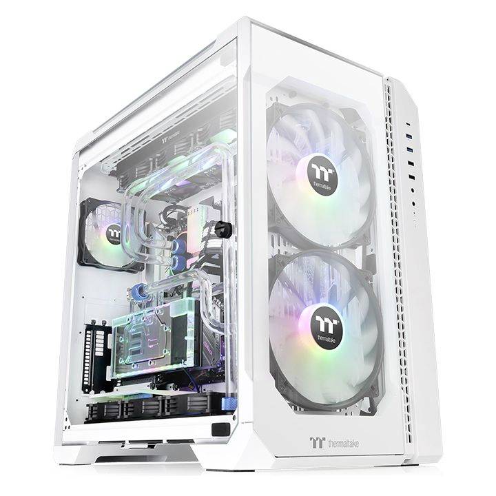 Tour midi Thermaltake View 51 TG ARGB Snow Boîtier PC blanc