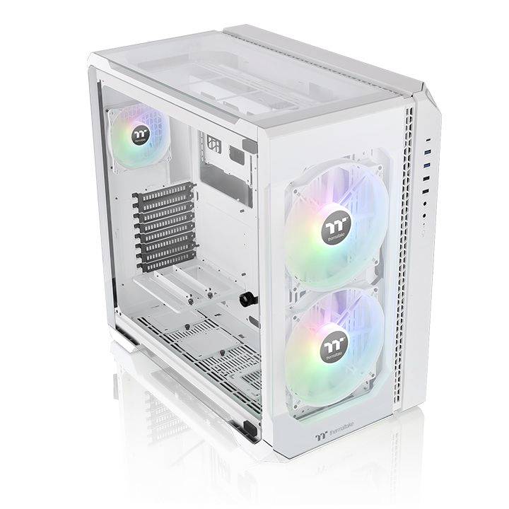 Tour midi Thermaltake View 51 TG ARGB Snow Boîtier PC blanc