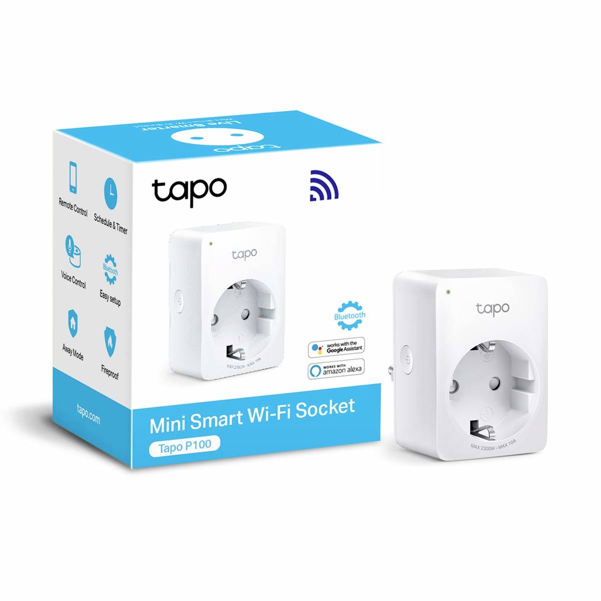 TP-LINK Tapo P100(2-pack) Tapo P100 Bluetooth Jeu de prises télécommandées 2 pièces