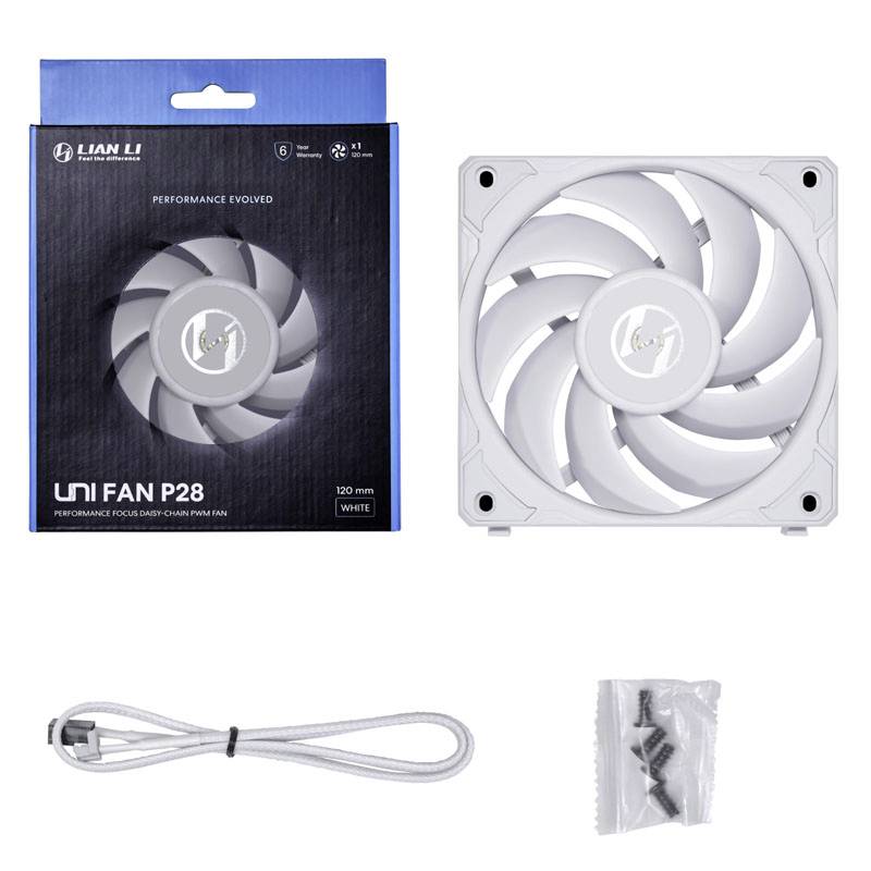 Lian Li UNI FAN P28 Ventilateur pour PC blanc (l x H x P) 120 x 120 x 28 mm