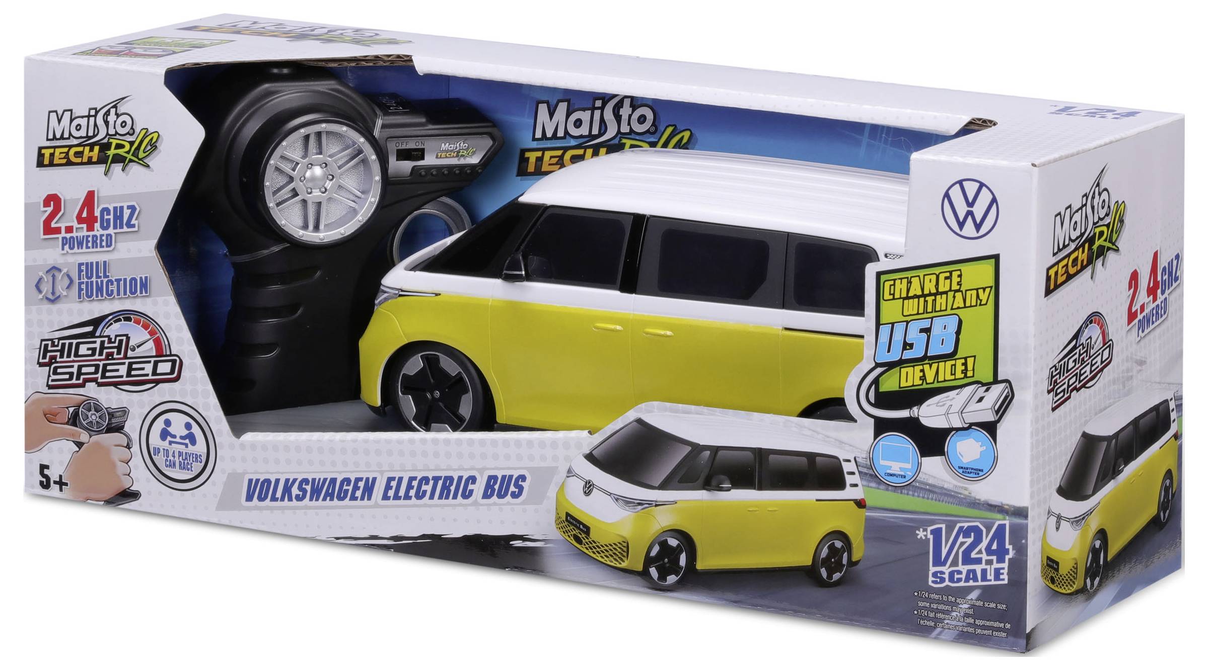 MaistoTech 582343 VW ID.Buzz 1:24 Véhicule RC débutant électrique Bus