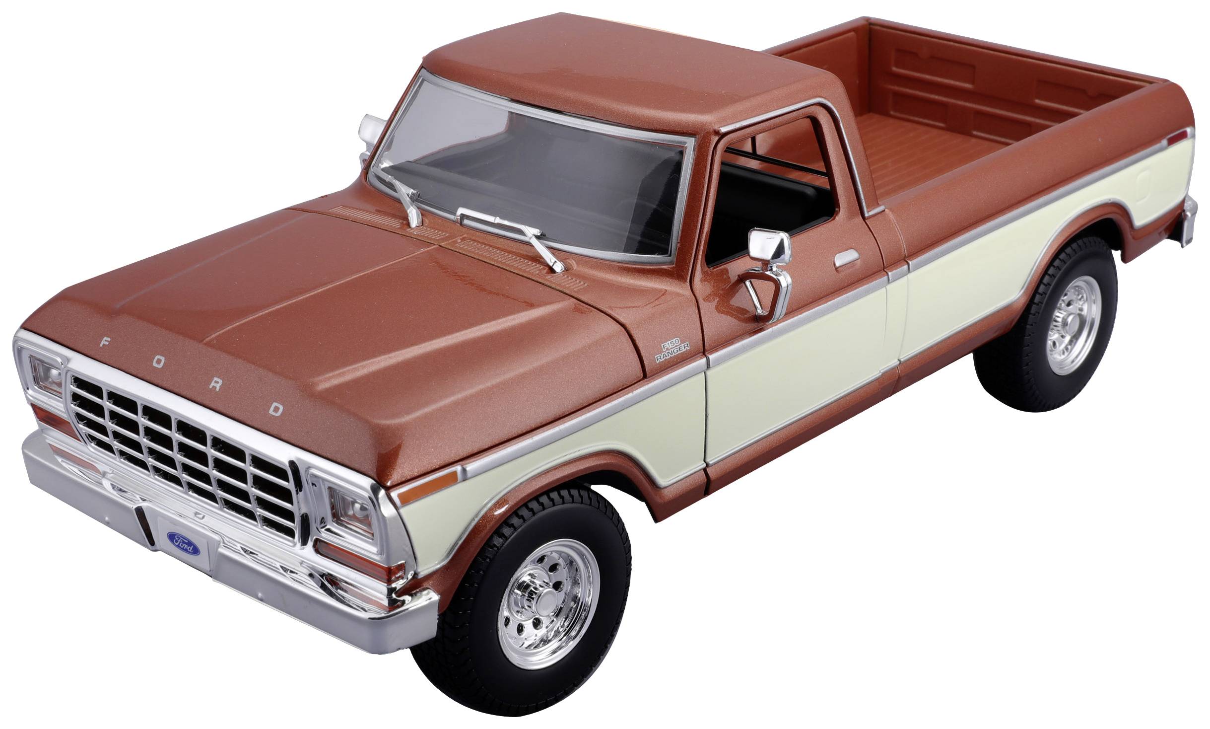 Maisto Ford F150 Pick-Up 1979, braun/crème 1:18 Modèle réduit de voiture