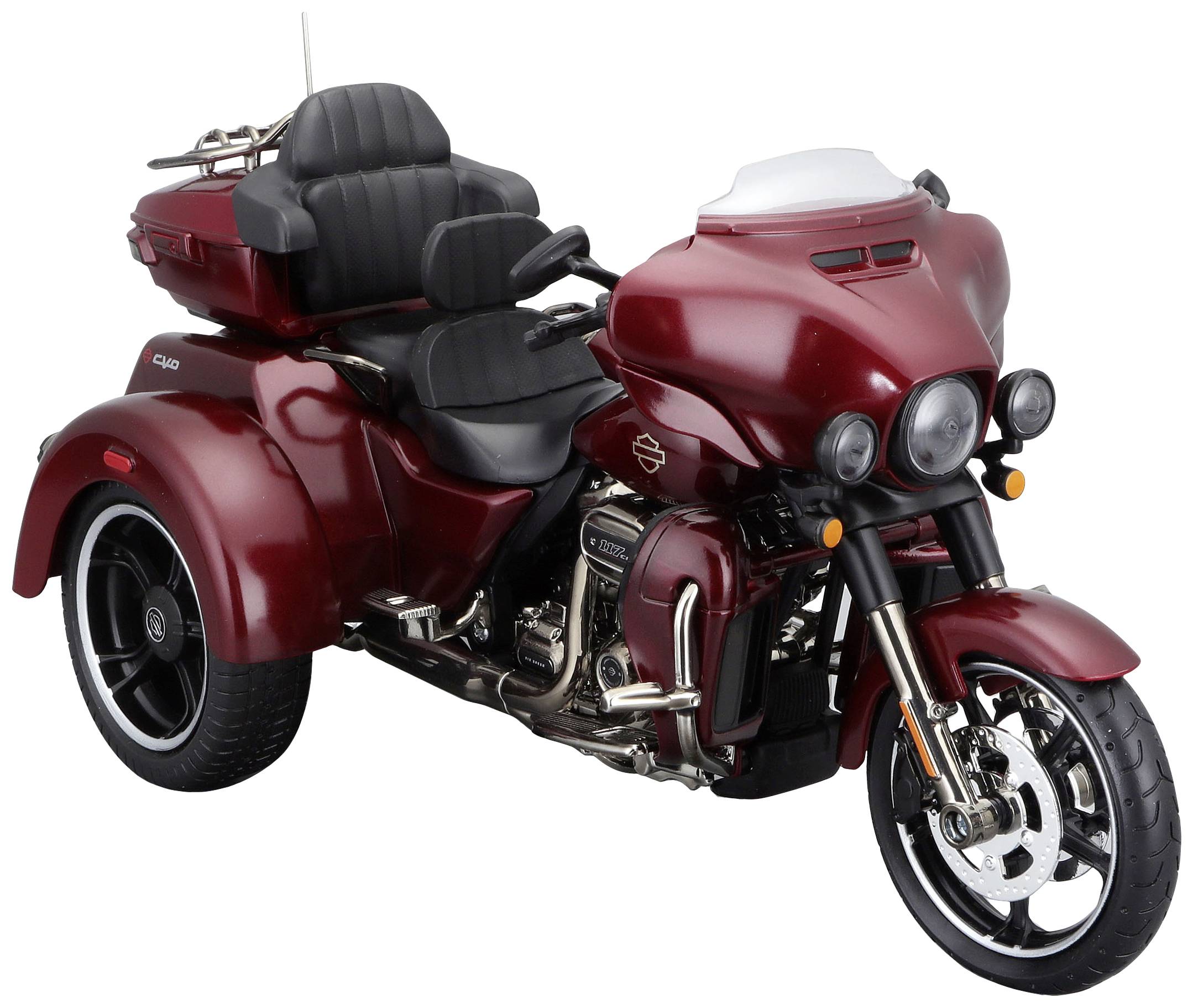 Maisto CVO Tri-Glide 2021, Rot 1:12 Modèle réduit de voiture