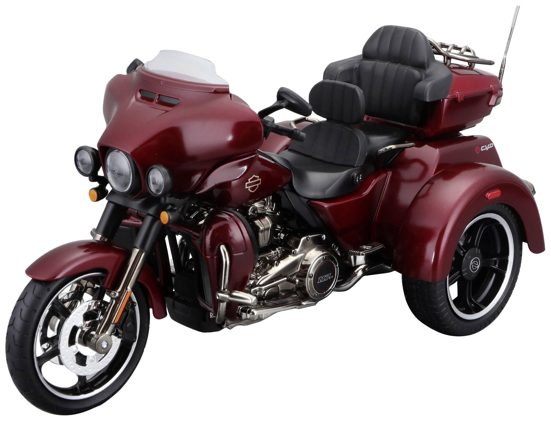Maisto CVO Tri-Glide 2021, Rot 1:12 Modèle réduit de voiture