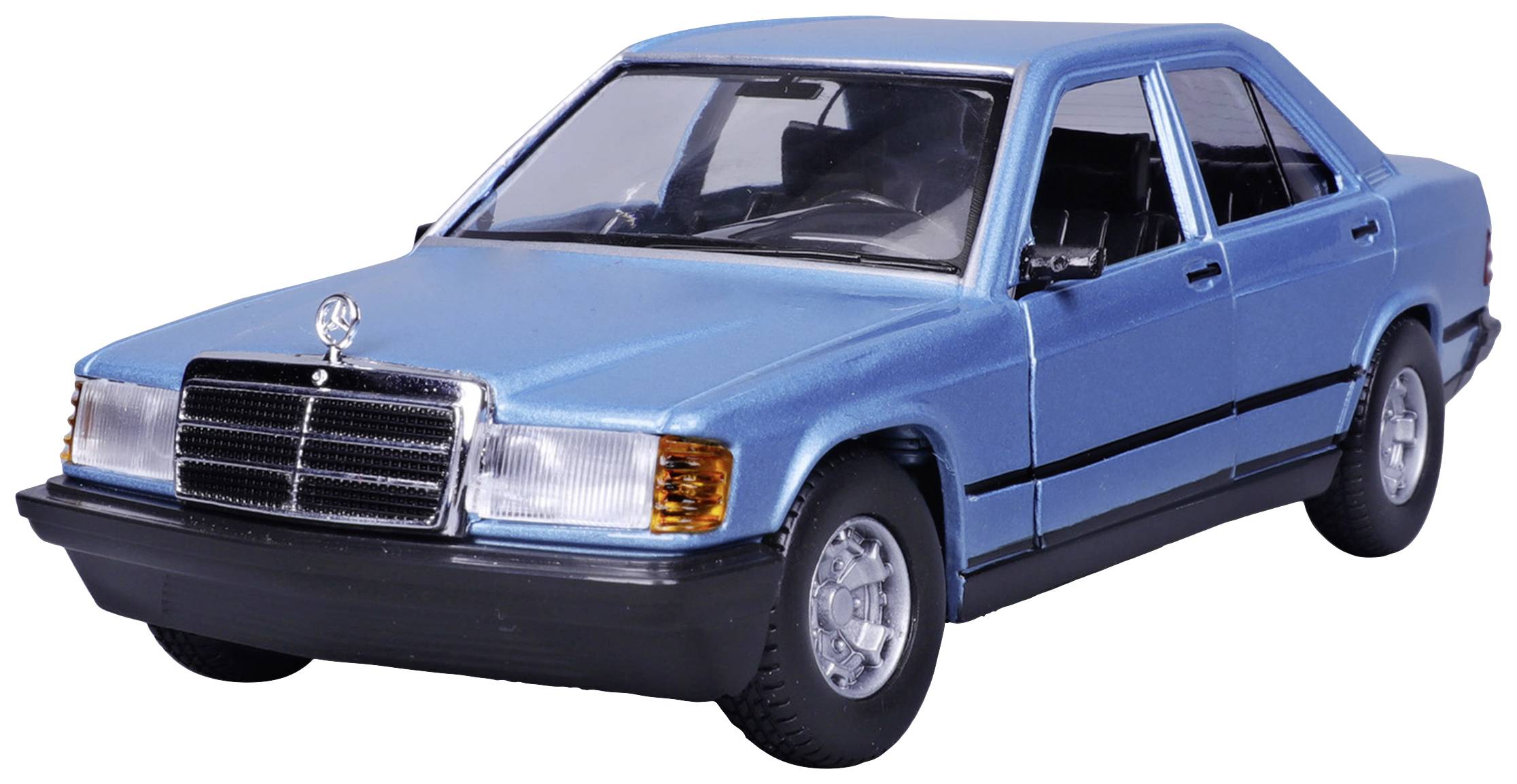 Bburago Mercedes 190E 1987, blau 1:24 Modèle réduit de voiture