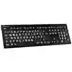 Logickeyboard XL-Print filaire Clavier allemand, QWERTZ noir touches multimédia, hub USB, Touches à frappe silencieuse Logickeyboard XL-Print filaire Clavier allemand, QWERTZ noir touches multimédia, hub USB, Touches à frappe silencieuse