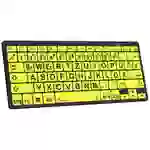 Logickeyboard XL-Print Bluetooth Clavier allemand, QWERTZ jaune/noir touches multimédia, hub USB, Touches à frappe silencieuse Logickeyboard XL-Print Bluetooth Clavier allemand, QWERTZ jaune/noir touches multimédia, hub USB, Touches à frappe silencieuse