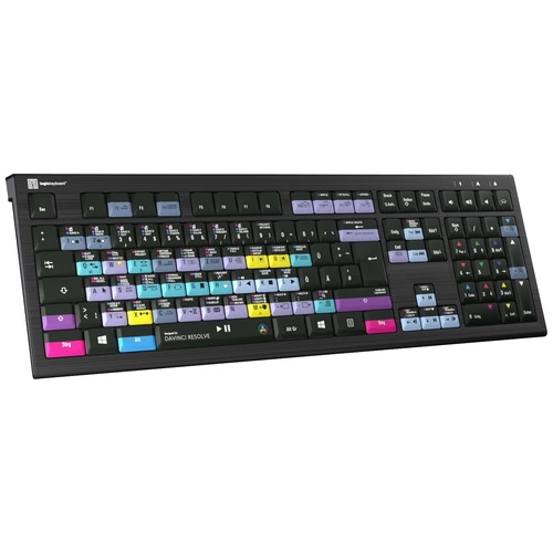 Logickeyboard Davinci Resolve Astra filaire Clavier allemand, QWERTZ noir touches multimédia, hub USB, Touches à frappe Logickeyboard Davinci Resolve Astra filaire Clavier allemand, QWERTZ noir touches multimédia, hub USB, Touches à frappe