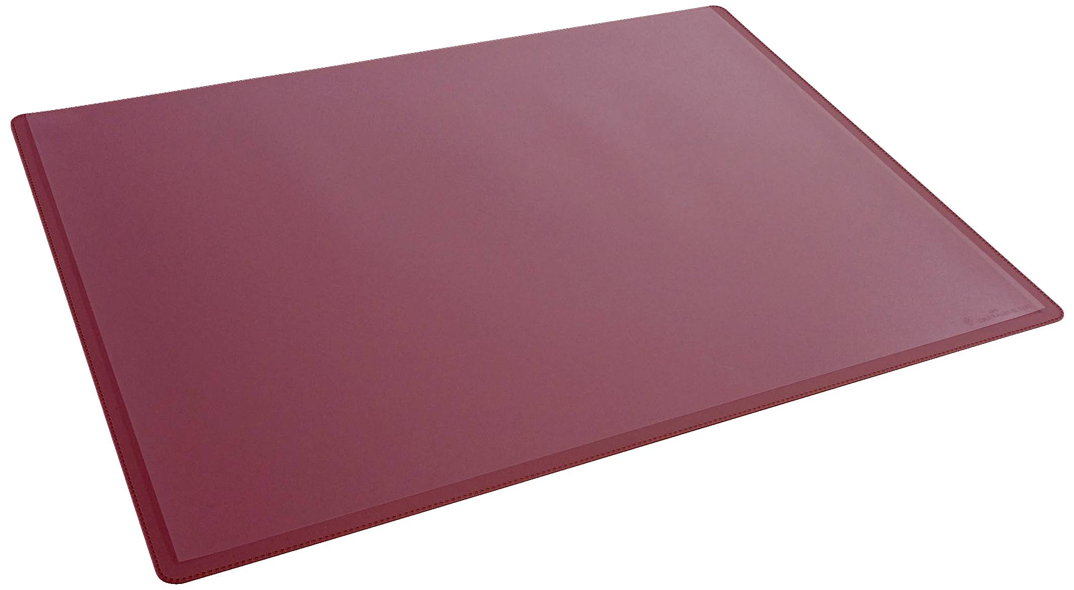 Une planche à découper rectangulaire, rouge, en plastique, lisse et propre, est posée à plat sur une surface.