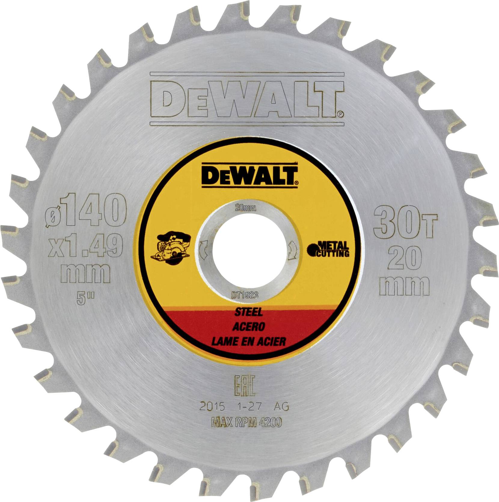 DEWALT DT1923-QZ Lame de scie circulaire 1 pc(s)
