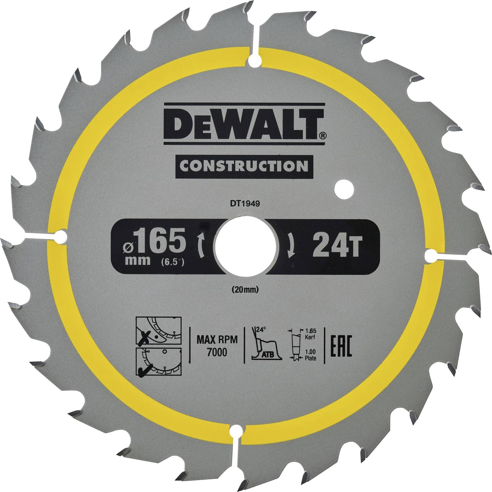 DEWALT DT1949-QZ Lame de scie circulaire 1 pc(s)