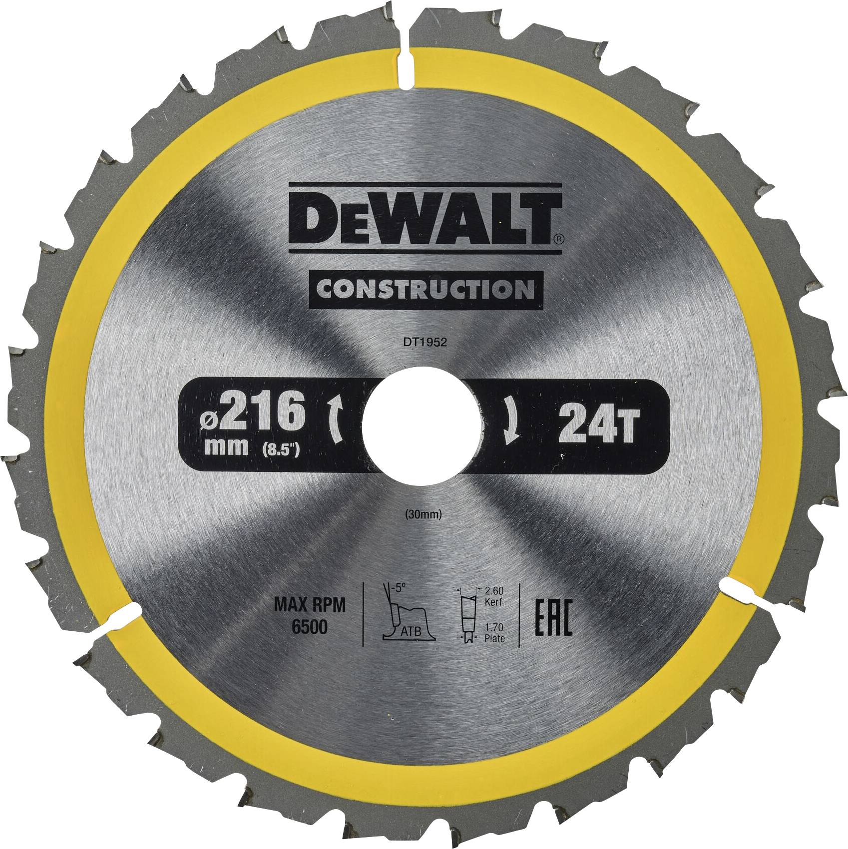DEWALT DT1952-QZ Lame de scie circulaire 1 pc(s)