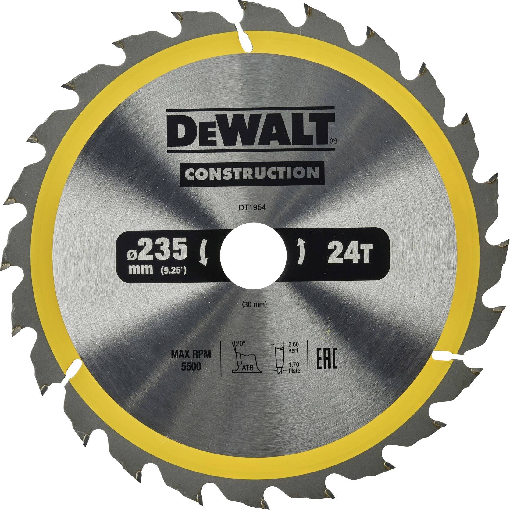 DEWALT DT1954-QZ Lame de scie circulaire 1 pc(s)