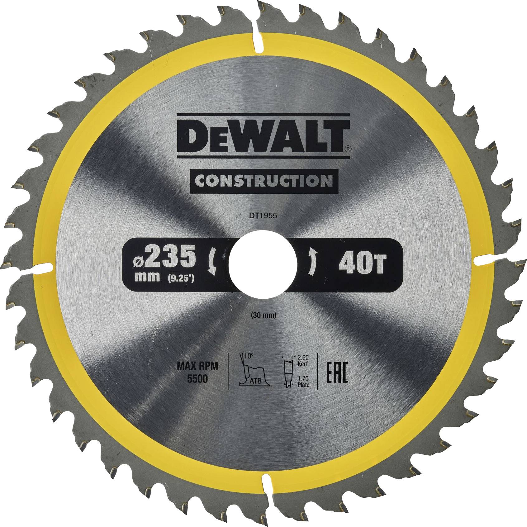 DEWALT DT1955-QZ Lame de scie circulaire 1 pc(s)