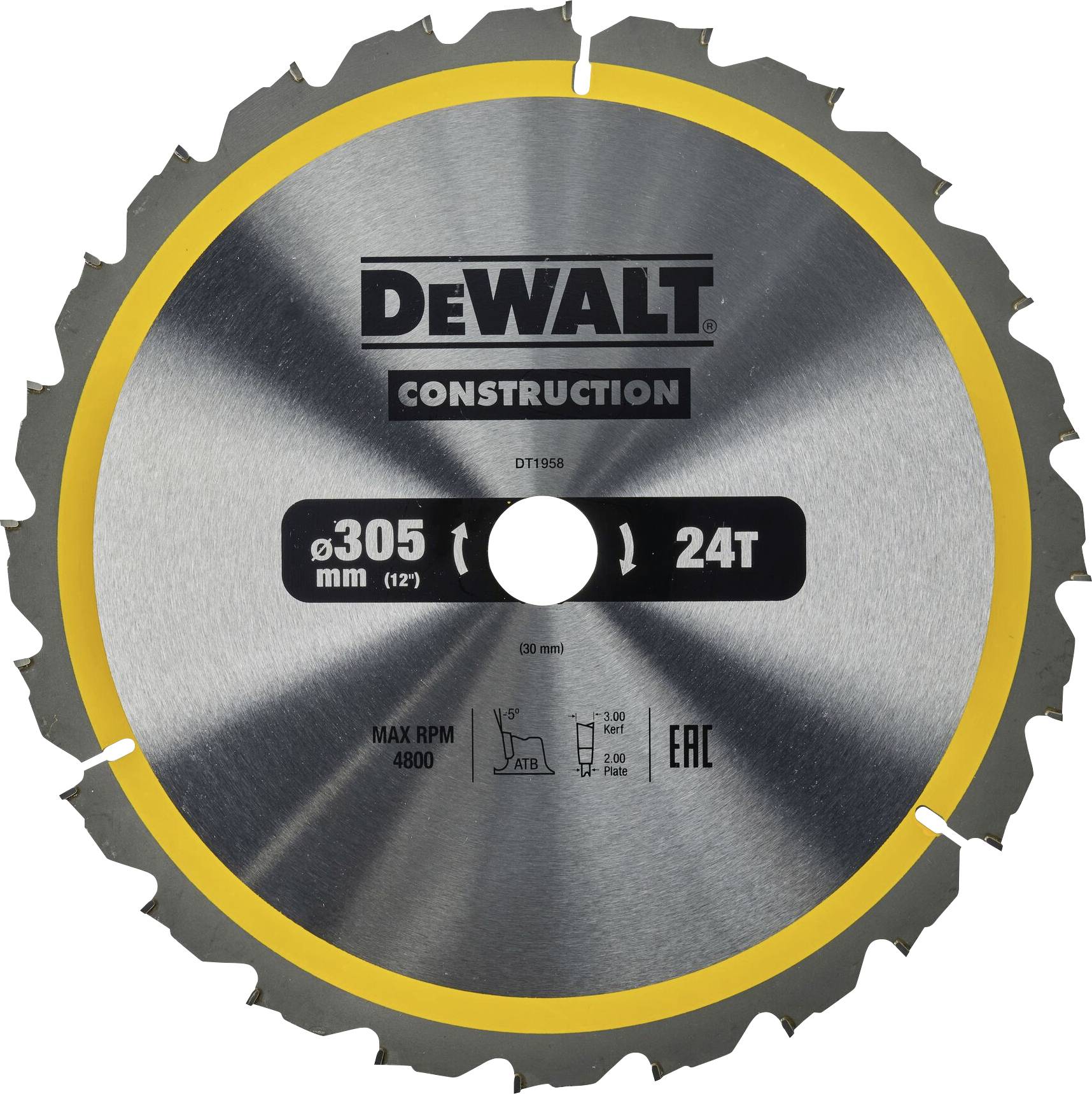 DEWALT DT1958-QZ Lame de scie circulaire 1 pc(s)