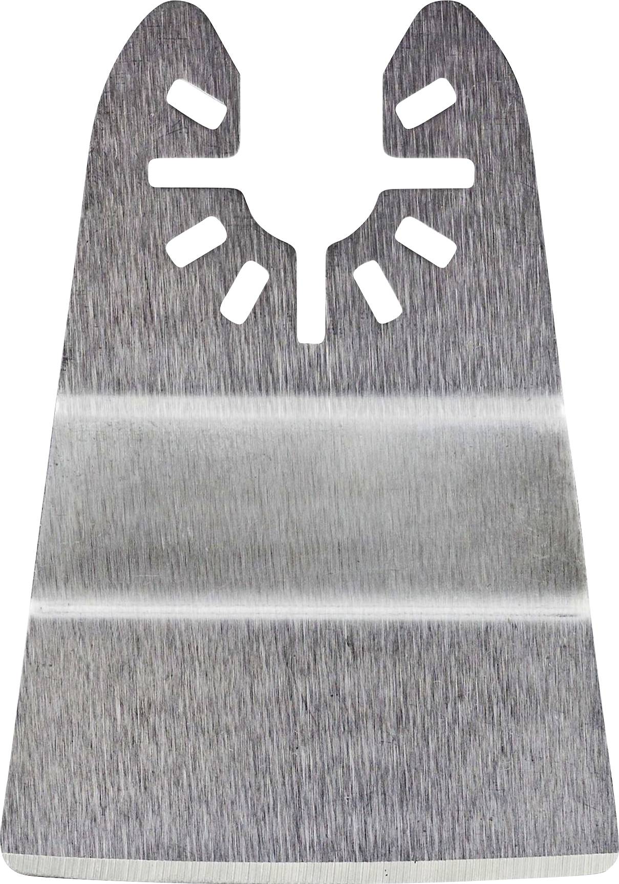 Lame de scie en métal de forme rectangulaire et à bord lisse, adaptée aux travaux de coupe précis sur le bois, le plastique ou les métaux tendres.