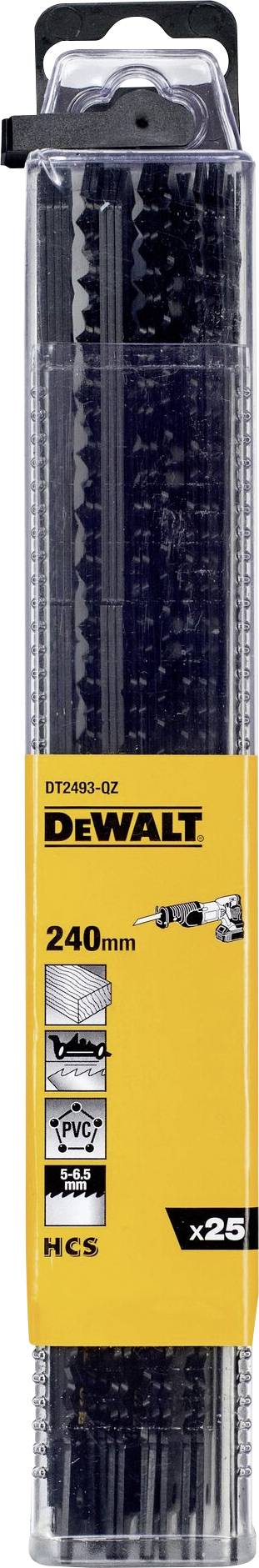DEWALT DT2493-QZ Lame de scie HCS bois 230 mm 5-6TPI 25 pc(s)