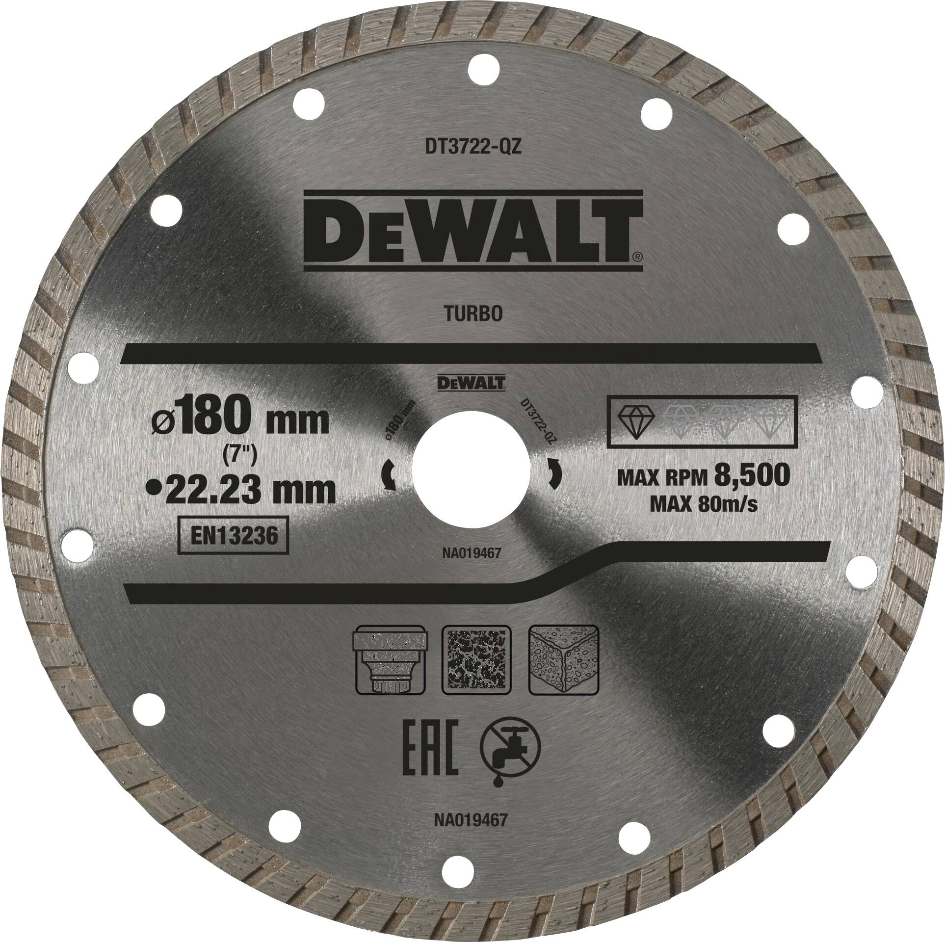 DEWALT DT3722-QZ Disque à tronçonner diamanté 1 pc(s)