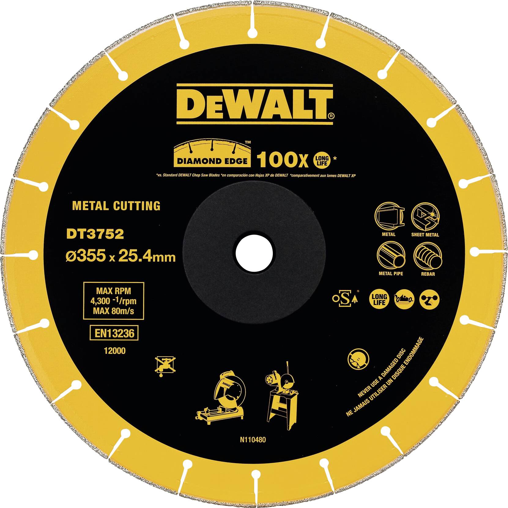 DEWALT DT3752-QZ Disque à tronçonner diamanté 1 pc(s)