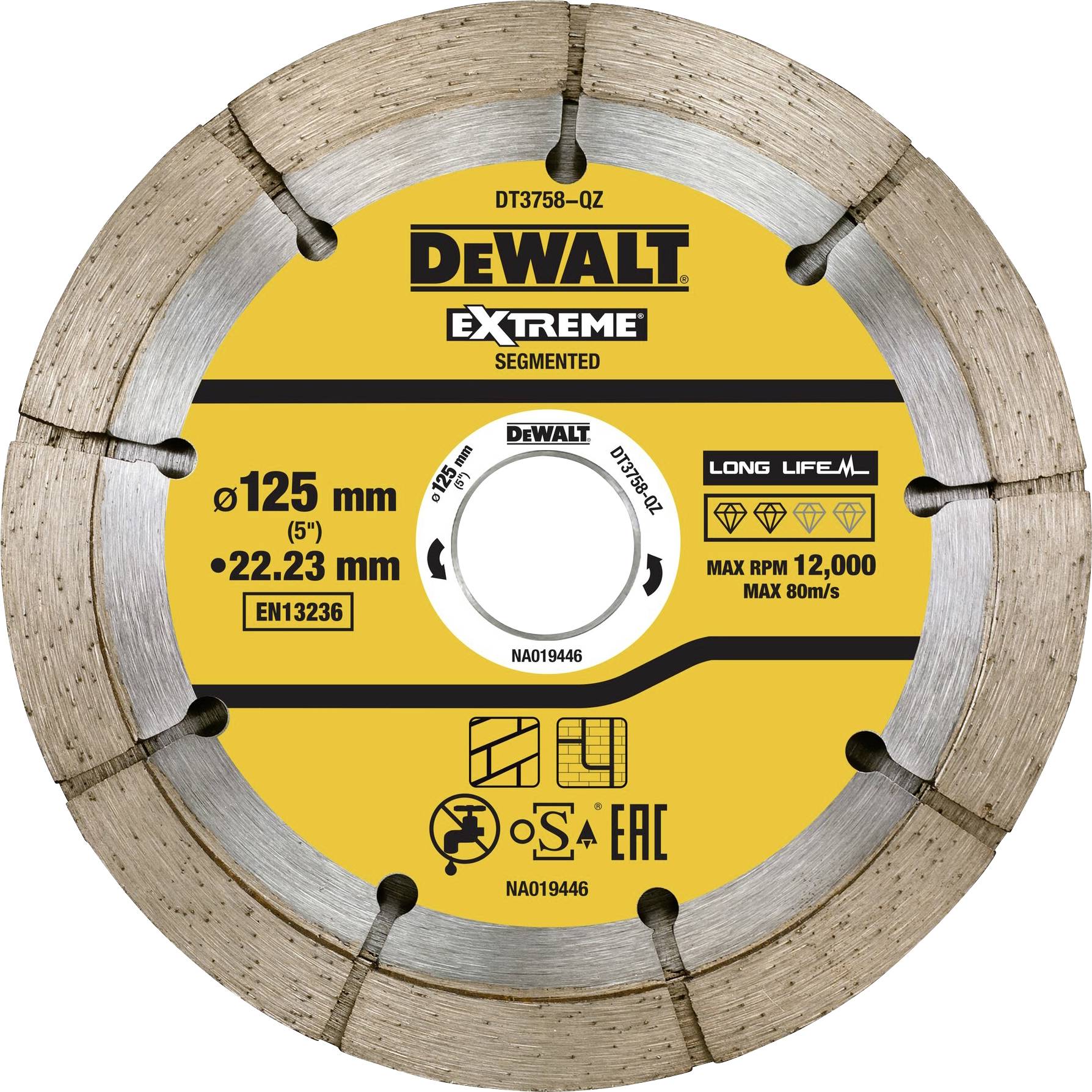 DEWALT DT3758-QZ Disque à tronçonner diamanté 1 pc(s)