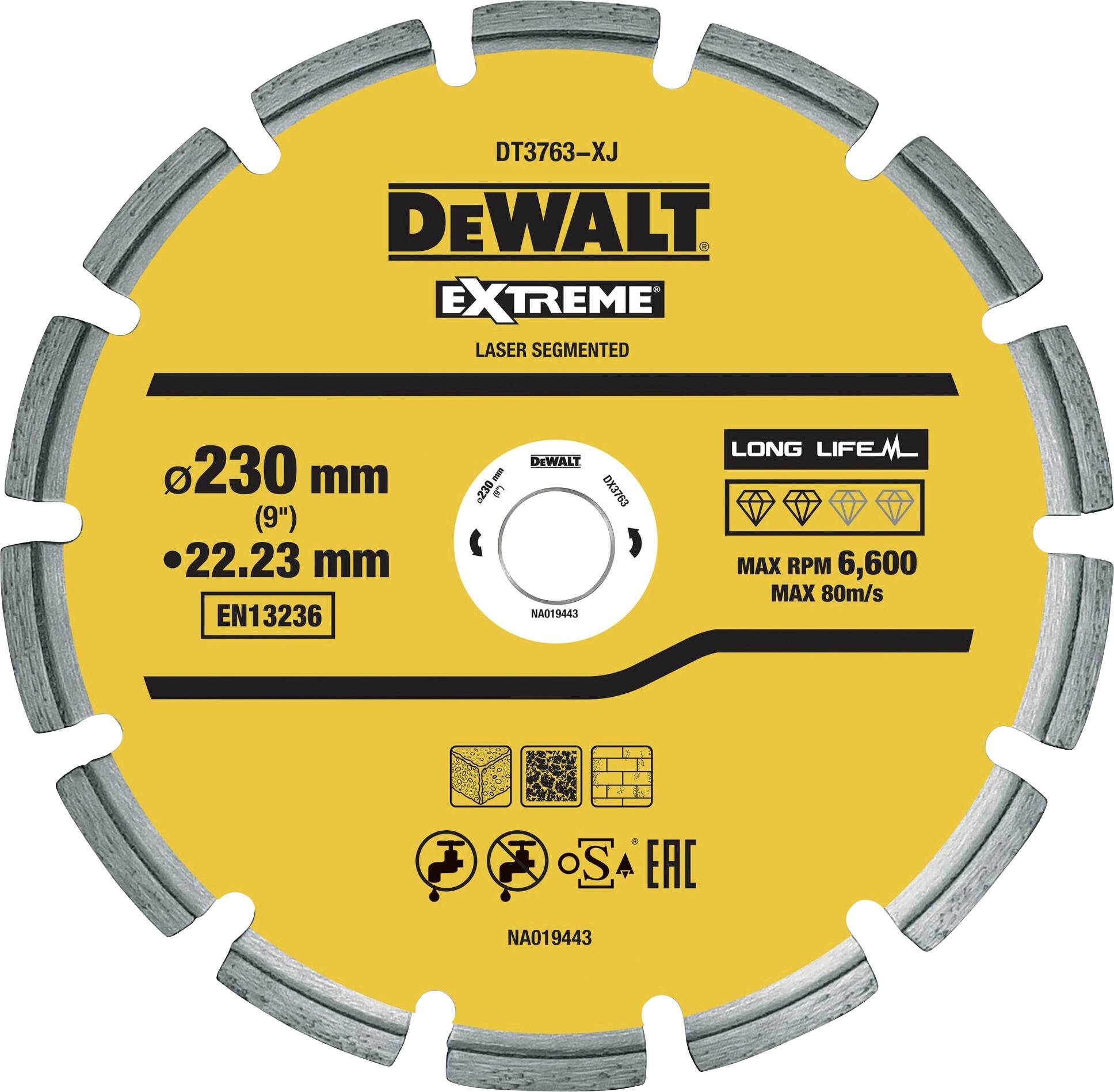 DEWALT DT3763-XJ Disque à tronçonner diamanté 1 pc(s)