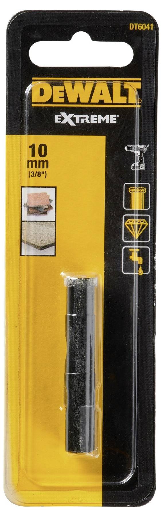 Foret DEWALT EXTREME en blister, adapté pour pierre, béton et carrelage, diamètre 10 mm (3/8
