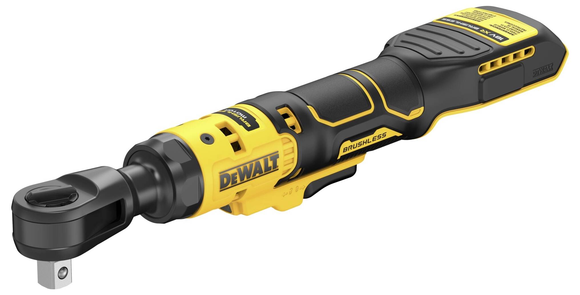 Outil de vissage électrique jaune et noir avec poignée ergonomique, adapté aux travaux professionnels et de bricolage.