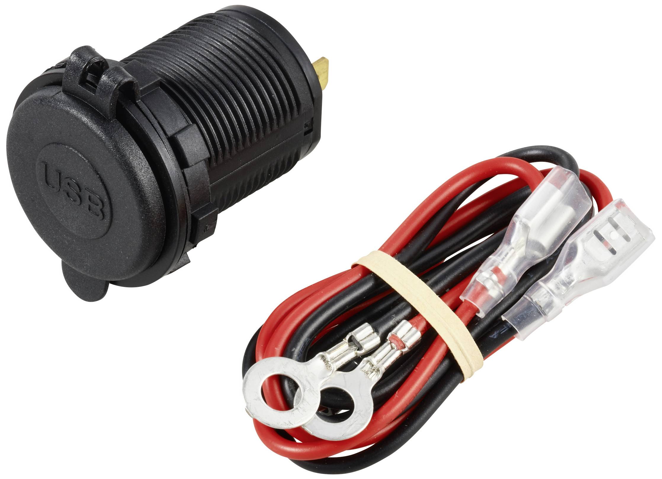 VOLTCRAFT Double prise USB 12-24V 4,8A avec couvercle de protection 12/24 V