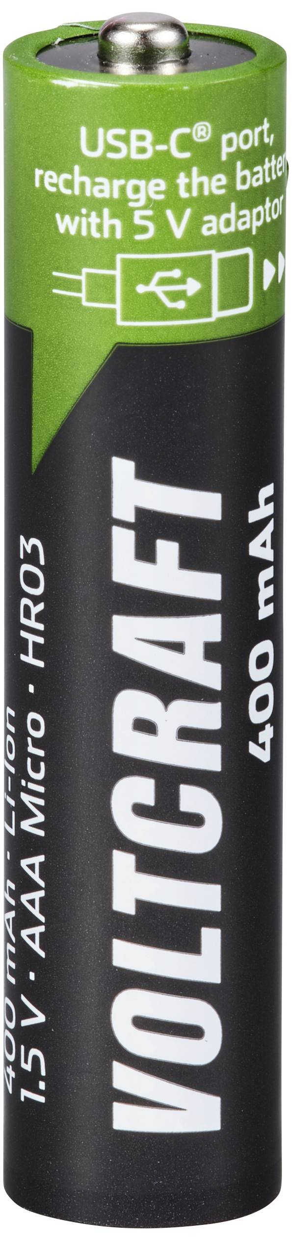 VOLTCRAFT VC-AAA400USB Batterie USB-C® Li-Ion 400 mAh 1.5 V 4 pc(s)