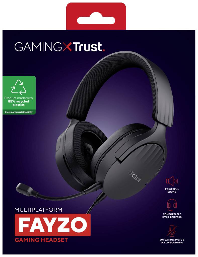 Trust GXT 489 Fayzo Micro-casque supra-auriculaire filaire Stereo noir Gaming