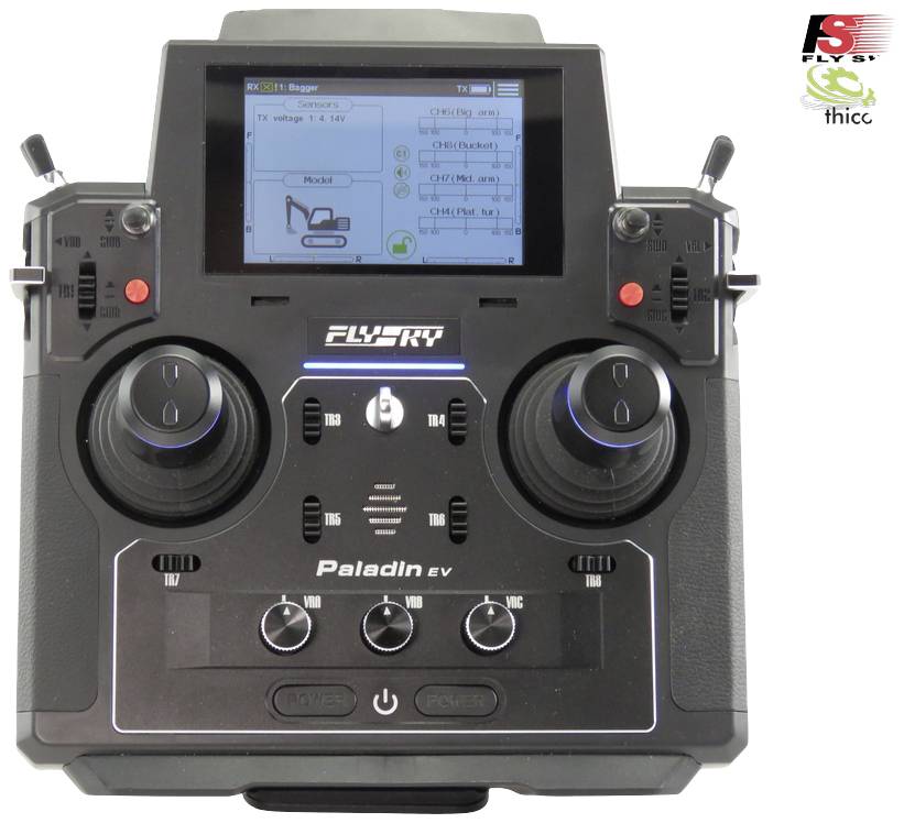 FlySky Paladin PL18EV Flag Radiocommande avec pupitre 2,4 GHz Nombre de canaux: 18