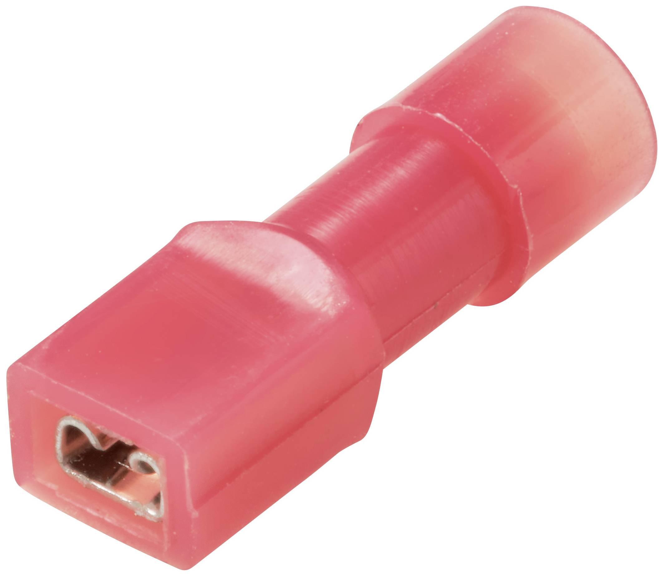 TRU COMPONENTS TC-11599304 Cosse clip Largeur d'accouplement: 2.8 mm Épaisseur de contact: 0.5 mm 180 ° entièrement isolé rouge