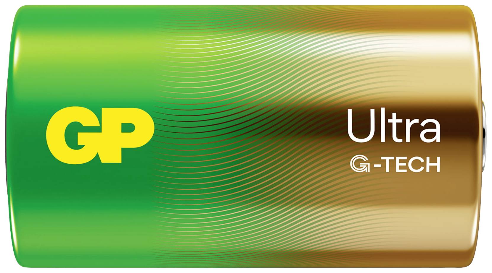Image d'une batterie GP Ultra avec un design vert et or et l'inscription Ultra G-TECH.